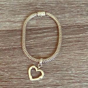 John Hardy bamboo heart charm bracelet